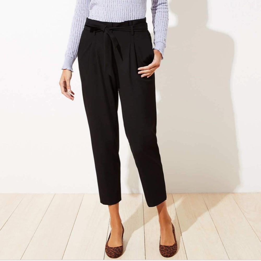 LOFT PLUS TIE WAIST SLIM PANTS